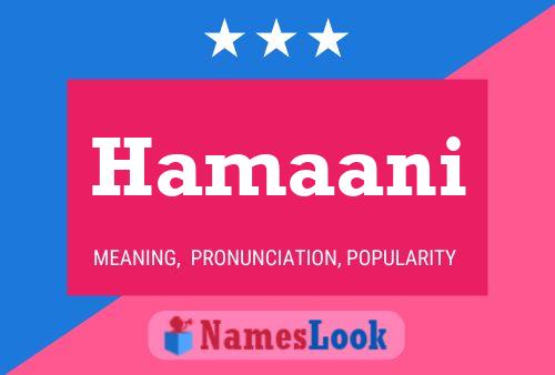 Hamaani Name Poster