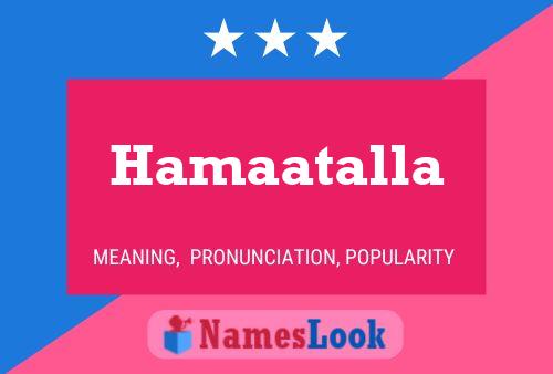 Hamaatalla Name Poster