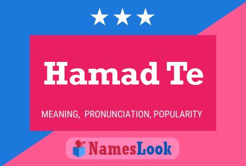 Hamad Te Name Poster