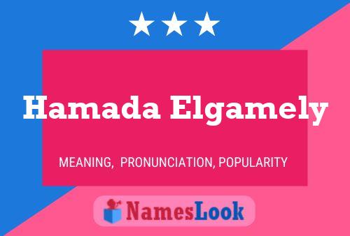 Hamada Elgamely Name Poster