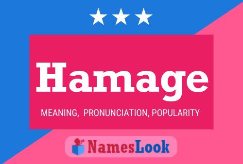 Hamage Name Poster