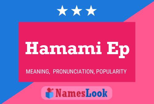 Hamami Ep Name Poster