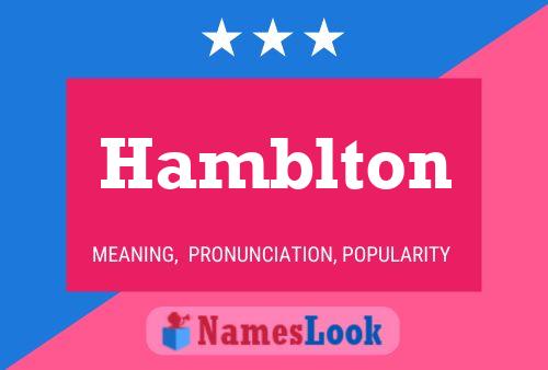 Hamblton Name Poster