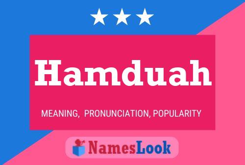 Hamduah Name Poster