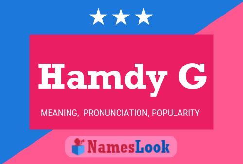 Hamdy G Name Poster