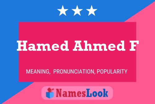 Hamed Ahmed F Name Poster