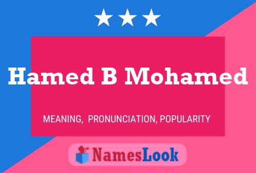 Hamed B Mohamed Name Poster