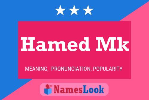 Hamed Mk Name Poster