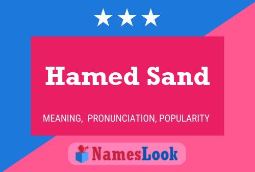 Hamed Sand Name Poster