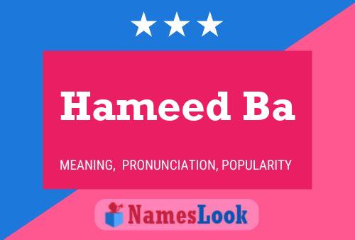 Hameed Ba Name Poster