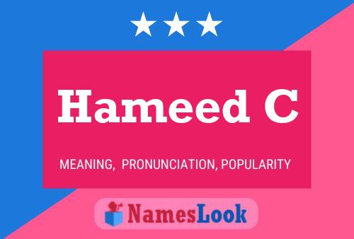 Hameed C Name Poster