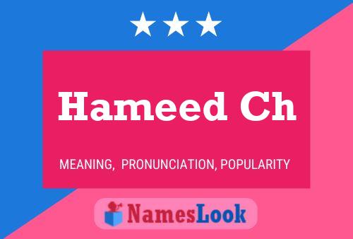 Hameed Ch Name Poster