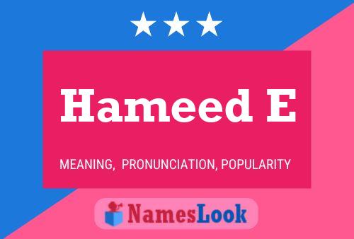 Hameed E Name Poster