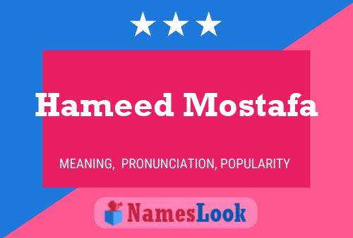 Hameed Mostafa Name Poster