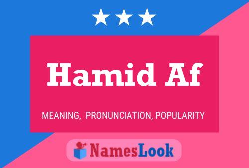 Hamid Af Name Poster