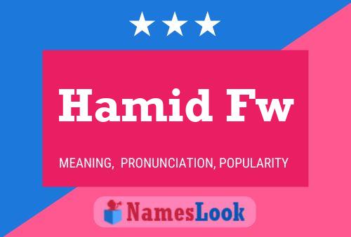 Hamid Fw Name Poster