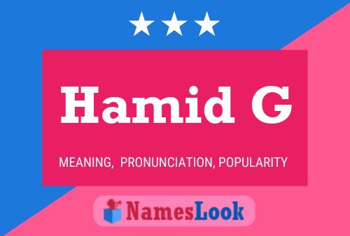 Hamid G Name Poster