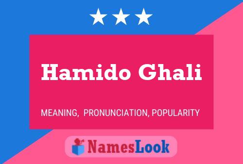 Hamido Ghali Name Poster