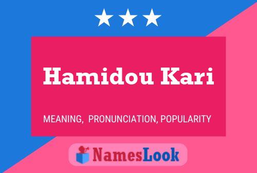 Hamidou Kari Name Poster