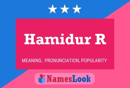 Hamidur R Name Poster