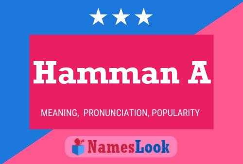 Hamman A Name Poster