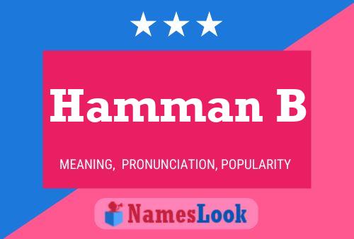 Hamman B Name Poster