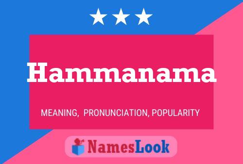 Hammanama Name Poster