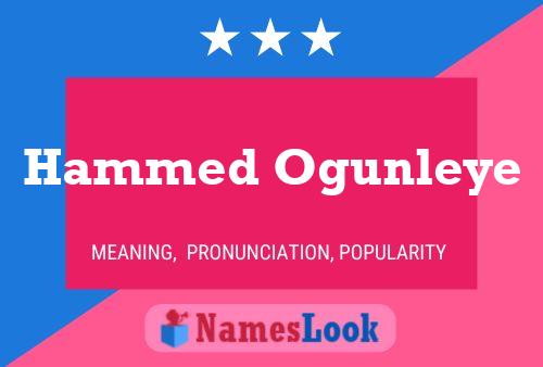 Hammed Ogunleye Name Poster