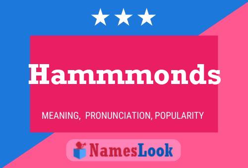 Hammmonds Name Poster