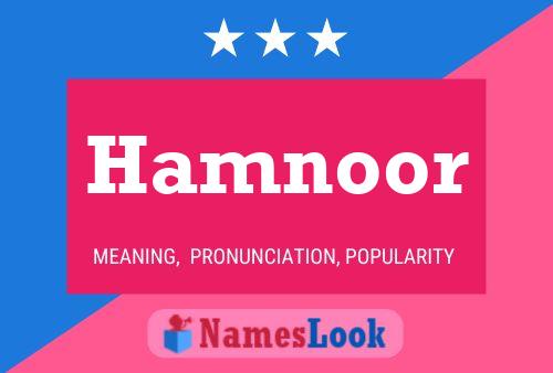 Hamnoor Name Poster