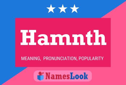 Hamnth Name Poster