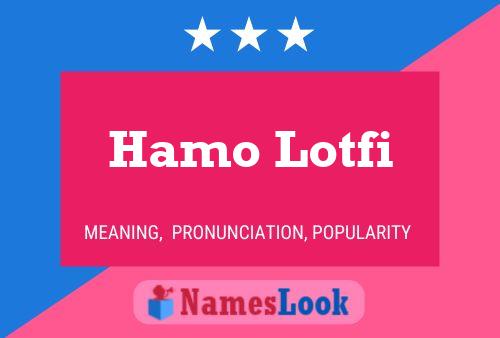 Hamo Lotfi Name Poster