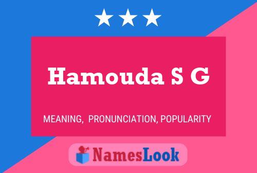 Hamouda S G Name Poster