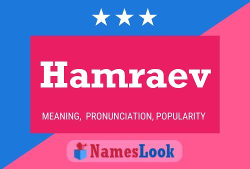 Hamraev Name Poster