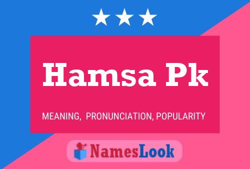 Hamsa Pk Name Poster