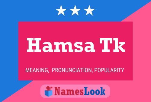 Hamsa Tk Name Poster