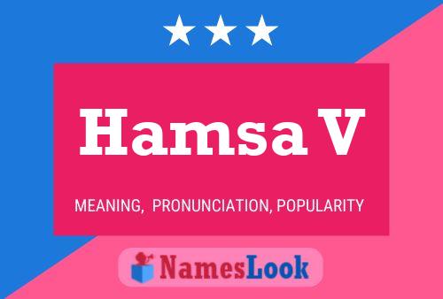 Hamsa V Name Poster