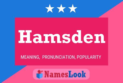 Hamsden Name Poster