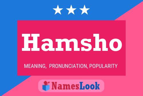 Hamsho Name Poster