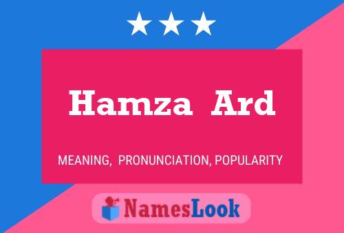 Hamza  Ard Name Poster