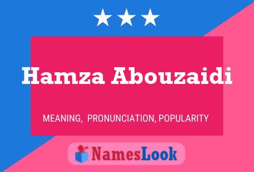 Hamza Abouzaidi Name Poster