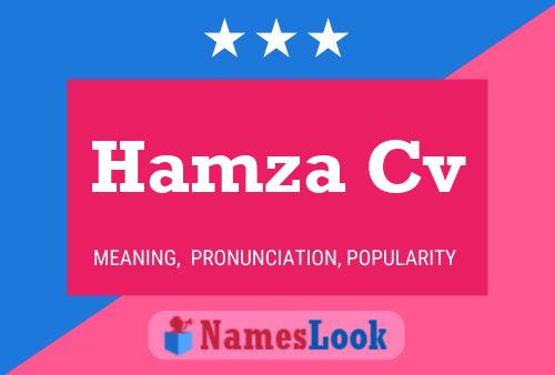 Hamza Cv Name Poster