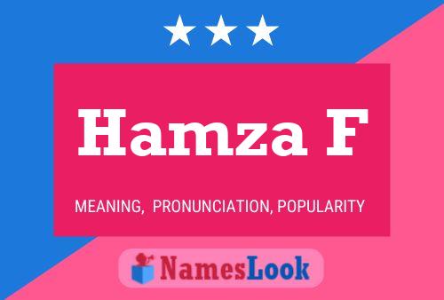 Hamza F Name Poster