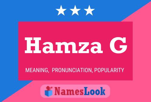 Hamza G Name Poster