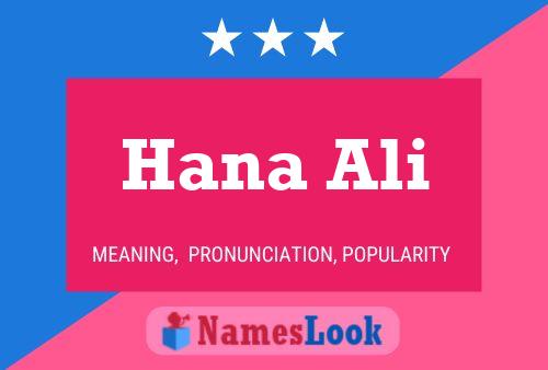 Hana Ali Name Poster