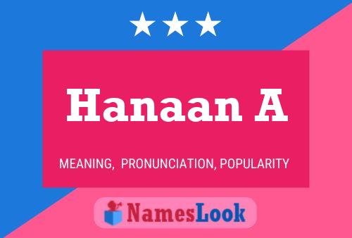 Hanaan A Name Poster