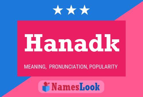 Hanadk Name Poster