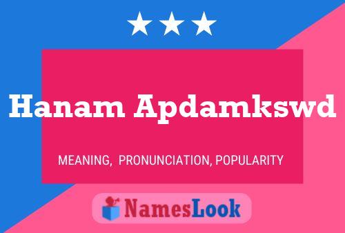 Hanam Apdamkswd Name Poster