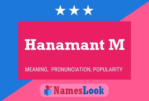 Hanamant M Name Poster