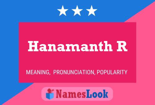 Hanamanth R Name Poster